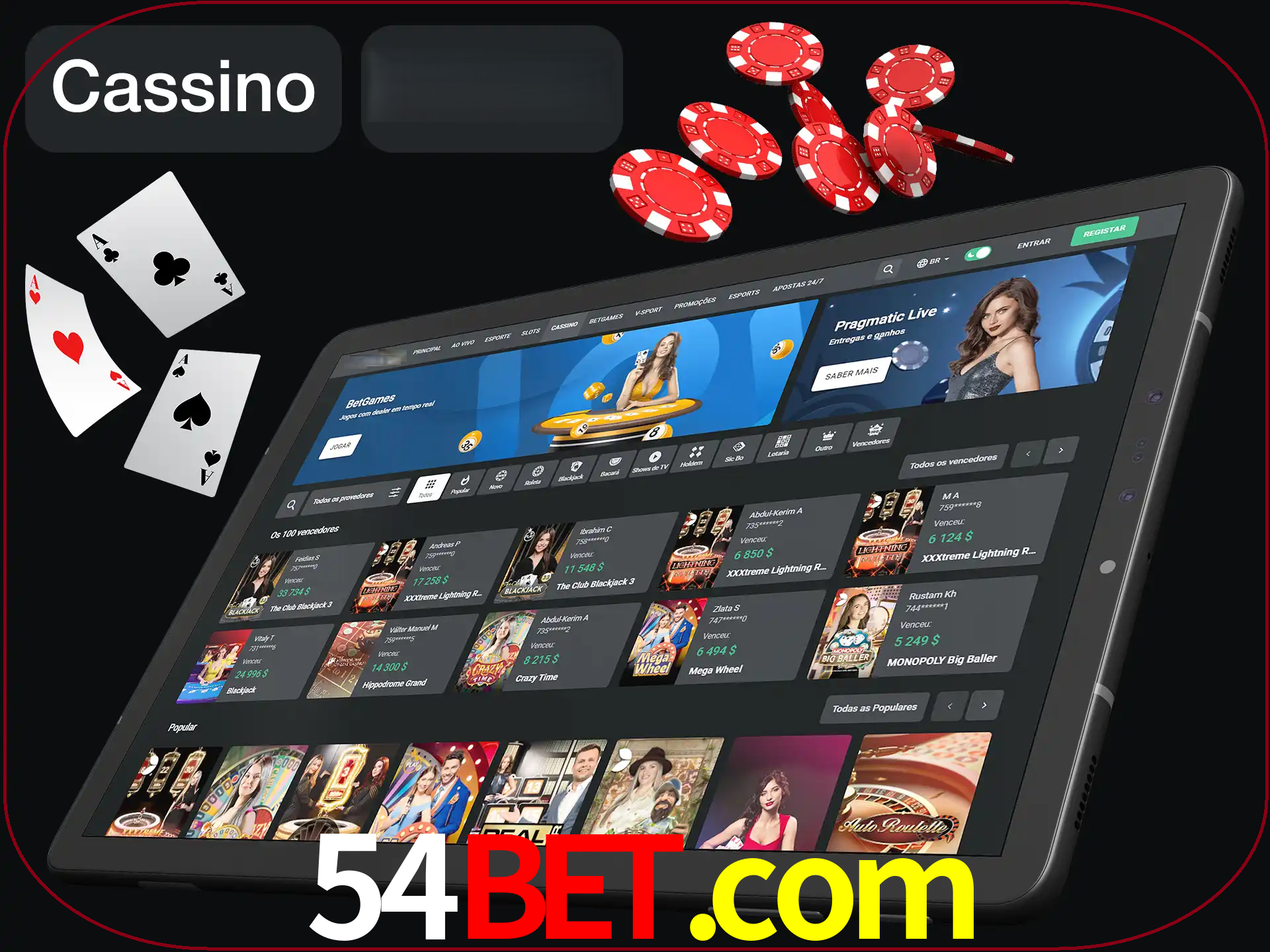 Jogue vários jogos de cassino em nosso cassino.
